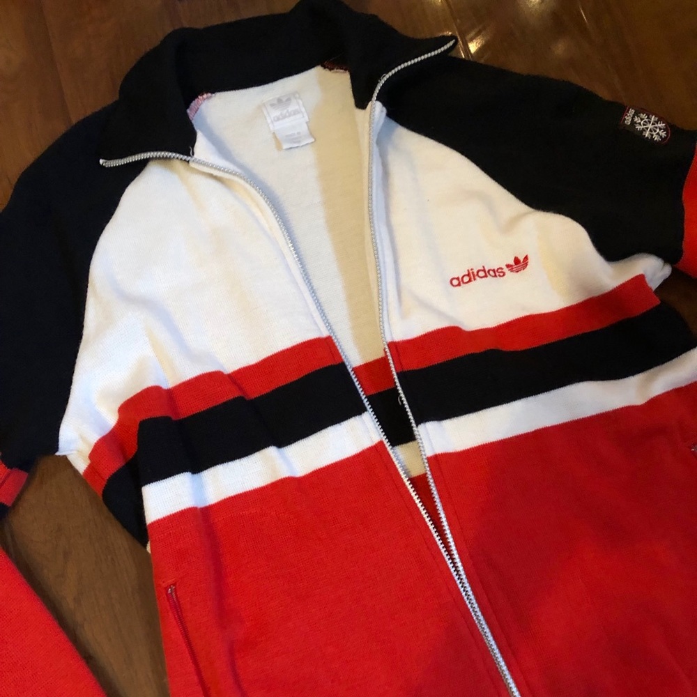 Rare vintage adidas ski sweater jacket